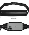 Waterproof Running Belt Fanny Pack For Men And Women Slim Running Bag With Adjustable Elastic Belt Phone Card Wallet Pocket PU Coated