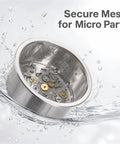 Top Grade Stainless Steel Mesh Watch Parts Cleaner Basket For Ultrasonic Jewelry Care with micro parts immersed in water.