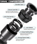 1/4-inch drip irrigation quick-connect fittings, 30-pack; exploded view showing lock sleeve, seal ring, and clip