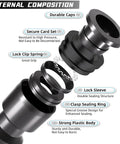 Internal composition of Bulk 45 Pack Quick Connect Drip Irrigation Fittings Kit with durable caps and sealing structure.
