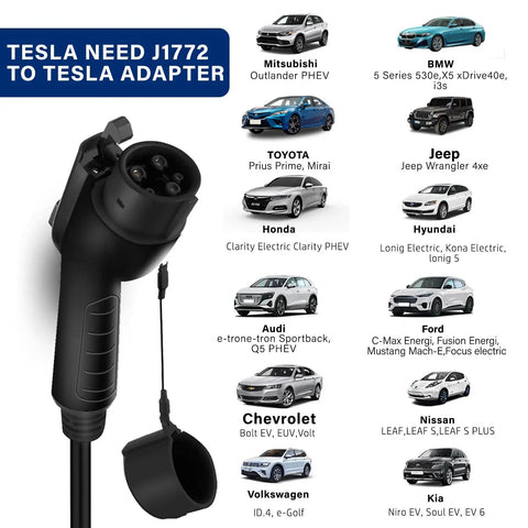 Heavy Duty Portable Level 1 And 2 EV Charger 16 Amp 110 To 240 Volt SAE J1772 Electric Car Charging Cable 21 FT Cord with adapter