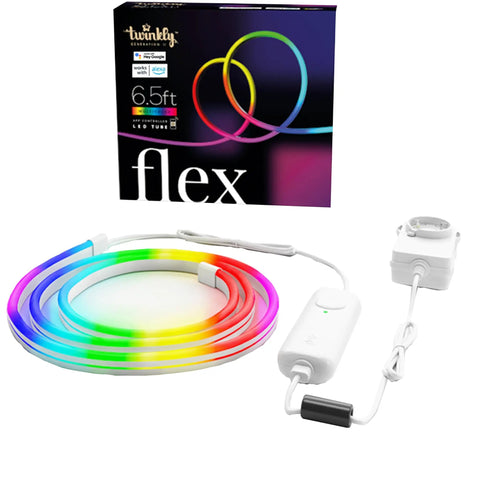 6.5ft RGB LED Strip Tube Flexible With 16M Colors, USB C Powered, App Controlled Lighting For Gaming And Room Vibe