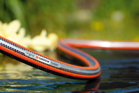 Close-up of Heavy Duty Three Quarter Inch Garden Hose, 25 Meter Length, 59 Feet, Flexible No Kink Water Hose with Power Grip