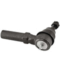 Close-up of a tie rod from 12Pc Front Suspension End Kit For 2010-2017 GMC Terrain And Chevy Equinox Including Lower Control Arms, Ball Joint Tie Rods, Sway Bar Links, And Rack Boots Replacement Set.