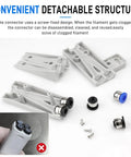 Solid Performer 4 In 1 PTFE Adapter Built For Bambu Lab, parts shown including grey ABS connectors and quick release fittings.
