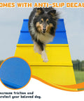 Dog Agility A Frame Training Equipment for Backyard Park and Home Yard Practice Non Slip Durable Obstacle with dog in action