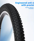 Close-up of Two Mountain Bike Tires And Tubes Set With 20x1.95 Tire showing tread pattern for anti-slip precision