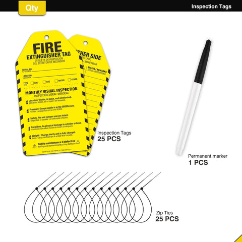Top Shelf Fire Extinguisher Inspection Tags 25 Pack Premium Tear Resistant With Osha Compliant Monthly Check Stickers For Rock Solid Safety Maintenance And Dead Simple Service Logs