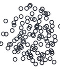 100 Pack One Quarter Inch Broadhead O Rings For Archery Replacement And Arrow Point And Field Point O Rings scattered on white background
