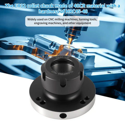 ER32 Collet Chuck 80mm Diameter 7 Hole Precision Lathe Tool For CNC Milling And Engraving Ultra Accurate 0.005mm Built To Last