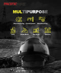 Full Brim Hard Hat For Construction OSHA Certified And ANSI Z89 Type 1 Class E G C Black Protective Safety Helmet with icons