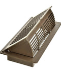 Pop Up Floor Register 4 By 10 Inch Tan 5 Pack High Impact Polystyrene Rust Proof Scratch Resistant Use Closed For Conventional Register Open As Air Deflector Knockouts At Ends For Ceiling Install angled view
