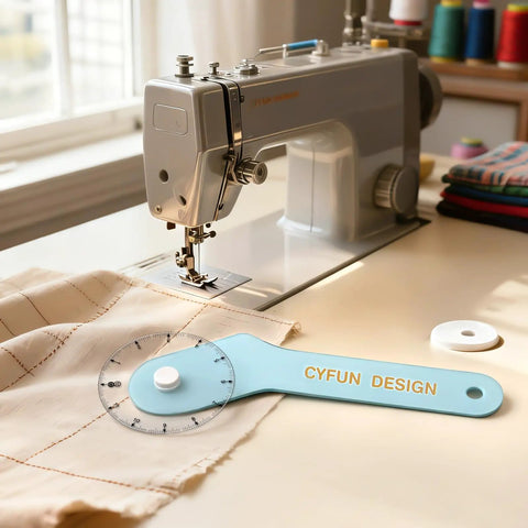Knock Your Pattern Drafting Tasks Out Of The Park With This Precision 12 Inch Acrylic Sewing Wheel Ruler Crafted To Trace Seamless Necklines And Bindings While Nailing 360 Degree Measurements Daily