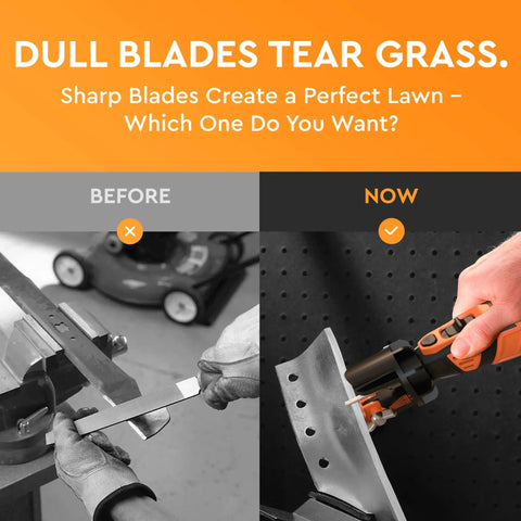 Cordless Lawn Mower Blade Sharpener And Lawnmower Sharpening Kit For Quick Yard Work Battery Powered Grass Trimmer Tool With Zero Hassle Setup Slick Precision Grinding For A Fresh Cut Every Time And Total Game Changer Performance