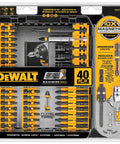 40 Piece Flex Torq Set For Drills And Impact Drivers Durable Bit Kit With Magnetic Holder Rugged Carry Case in retail packaging