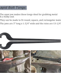 Five Types Blacksmith Tongs Bundle With Rivets For Beginners Featuring Flat Jaw Bolt Jaw Scroll Jaw Slot Jaw And V Bit Jaw Set, Bolt Tongs