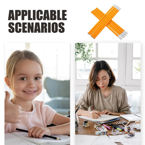 People using HB Graphite Carpenter Pencils 10 Pack with White Eraser for Woodworking, Construction, Office, School Use in various scenarios