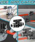 Pneumatic Ball Valve Push To Connect Fittings For Quick Air Flow Control PVC Valve System Five Sixteenth Inch OD