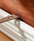 Pro Grade 9.5 Inch Trim Bar And Pry Bar Set With High Carbon Steel Built In Ruler Beveled Edges Nail Puller removing siding