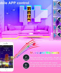 Smart RGB LED Strip Lights 100ft With Bluetooth App Control Music Sync Mood Lighting For Bedroom And Indoor Use setup guide