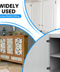 Top Tier 4 Pack Overlay Cabinet Door Hinges Slick Matte Black Finish With Self Closing Build for kitchen and bath cabinets.