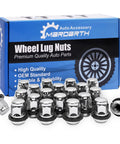 Set Of 20 12x1.5 Radius Ball Seat Lug Nuts With Washer Chrome Finish For Civic S2000 CRZ DX LX EX OE Style Replacement Box