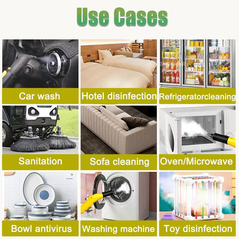 Various cleaning applications using Heavy Duty High Pressure Steam Washer With Large Capacity Tank For stubborn grease removal.