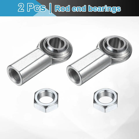 Badass CF12 Rod End Bearings 2 Pack With 3 4 Inch Right Hand Female Thread And Secure Jam Nut Built From 1045 Carbon Steel.