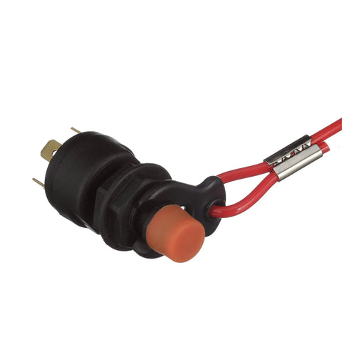 Universal Boat Kill Switch Kit With 50 Inch Coiled Lanyard And Disconnect Clip Red Black Nylon Casing 5A At 12V close-up