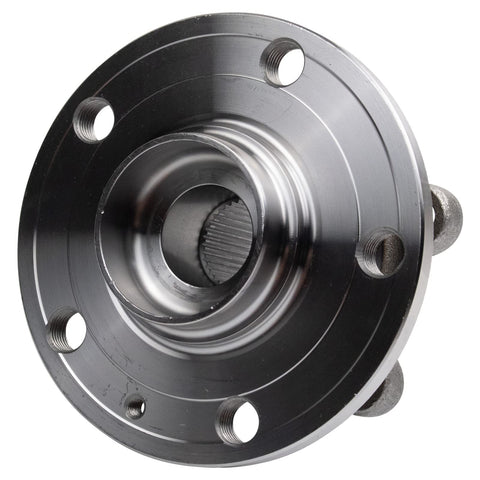 Front view of Left And Right Wheel Bearing And Hub Assembly Set Two Piece For VW Beetle Golf GTI Tiguan Jetta Passat All Wheel Drive