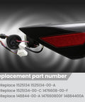 Heavy Duty Charging Port Door Cover Rear Left Fits Tesla Model 3 And Model Y 2017 To 2023 featuring wiring and red reflector.