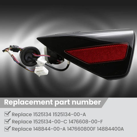 Heavy Duty Charging Port Door Cover Rear Left Fits Tesla Model 3 And Model Y 2017 To 2023 featuring wiring and red reflector.