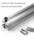 Heavy Duty M6 T Nut Screw Kit For 3030 3060 Aluminum Extrusion shown with sliding T nut placement steps