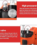 Close-up of the valve features on the Cordless Grease Gun Kit With Two Batteries And Carrying Case, 20V High Pressure 10000 PSI Pro Grease Pumper.