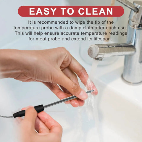 Hand cleaning Replacement Meat Probe For Indoor Grills Compatible With FG550 FG551 IG651 LG450CCO BG550 EG351 LG550CO