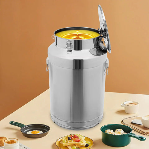 Built Tough Stainless Steel Food Storage Container With Airtight Silicone Seals And Secure Locking Clamps For Kitchen Pantry Organization And Keeping Rice Grains Fresh 12 Liter displayed with lid open.