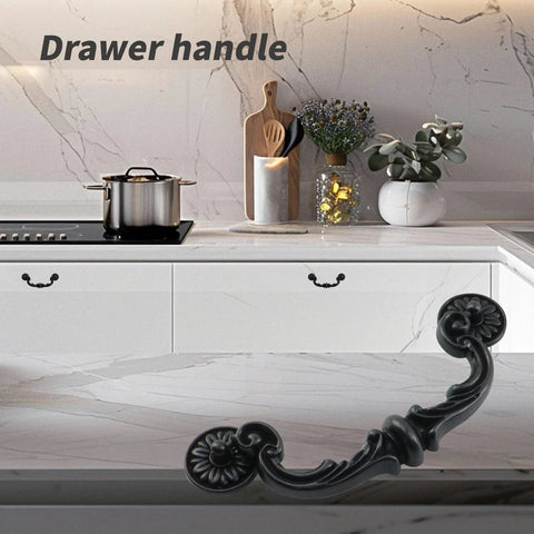 4 Pack Dresser Drawer Pulls Handles For Cabinets And Cupboards Zinc Alloy Bronze Finish on marble kitchen counter