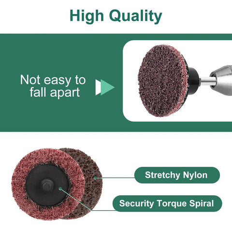 90 Piece Quick Change 2 Inch Sanding Discs Set With Nylon Surface Conditioning Discs For Die Grinder Roll Lock Holder