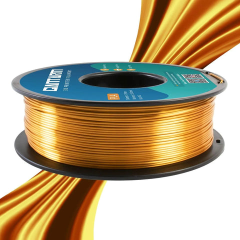 Silk Gold PLA Filament 1Kg Spool 1.75mm High Detail Dimensional Accuracy 0.03mm Smooth Glossy Silk Finish