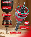 9 Piece Countersink Drill Bits Set With 82 Degree Countersinks, 5 Two Flute TCT Alloy Tapered Bits And Adjustable Depth Stop Collar
