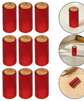 Top Shelf Heat Shrink Wine Caps For Flawless Bottle Sealing Easy Peel Cork Covers Sweet Deal For Home Cellars And Casual Getaways Pro Grade Resealable Film Sleeves, set of red PVC caps.