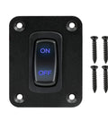 Five Pin 12V Waterproof Rocker Switch Panel One Gang With On Off Toggle For Boats RVs ATVs Trailers Marine Lights And Pumps Plug And Play Heavy Duty Automotive Replacement Switches, black with screws