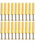 Beefy M8 Drywall Anchors Kit With Wall Expansion Screws M8x40 For Hollow Walls Zinc Plated Rust Resistant Set Rock Solid Hold For Shelves Curtains And Home Mounts Perfect For Damp Areas, yellow plastic anchors with screws