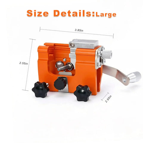 Hand Crank Chainsaw Sharpener Kit With 7 Grinding Heads, Universal Fit For 4 To 22 Inch Saws, Portable Aluminum Alloy Build