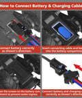 Battery installation guide for the Amphibious RC Monster Truck 1 16 Scale All-Terrain Off-Road Beast High Speed Electric Car For Kids.