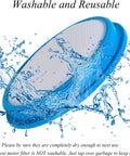Round Washable Vacuum Filter For React Whole Home And Fusion Cordless Vacuums with water splash illustrating reusability