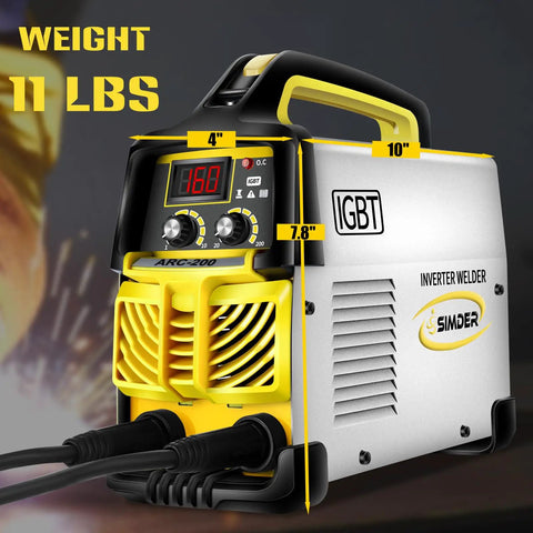 Dual Voltage Arc Welder 160 Amp 110V To 220V IGBT Inverter With ARC Force Portable MMA Welder for DIYers, shown from side view.