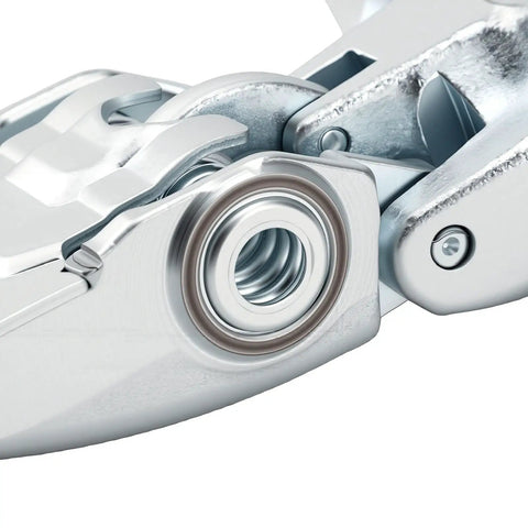 Close-up of Built Like A Tank Rear Door Hinge Using Premium Steel Alloy showcasing precision parts and smooth mechanics.