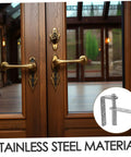 Heavy Duty Stainless Steel Swinging Door Hinge Workhorse Self-Closing For Double Swing Cafe Doors Bidirectional Opening Easy Install Durability For Commercial Kitchens on wood double doors
