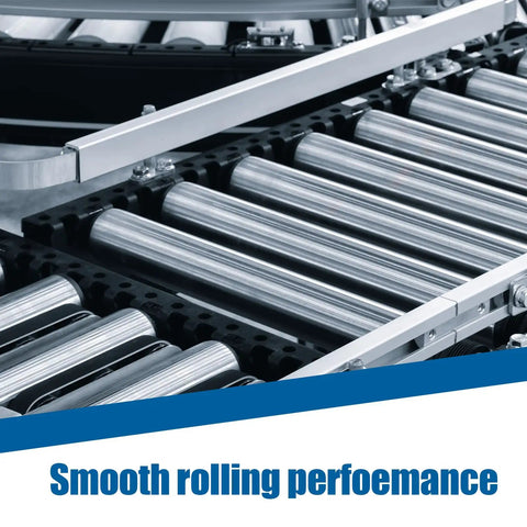 Beefy Heavy Duty Conveyor Replacement Rollers 1.9 Inch Diameter 21 Inch Between Frames Galvanized Steel 6 Pack For Trailer Belt